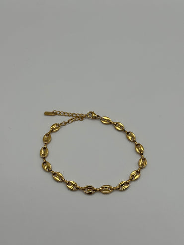 Gold Oval Link Bracelet | Stainless Steel Minimal Chain Jewelry