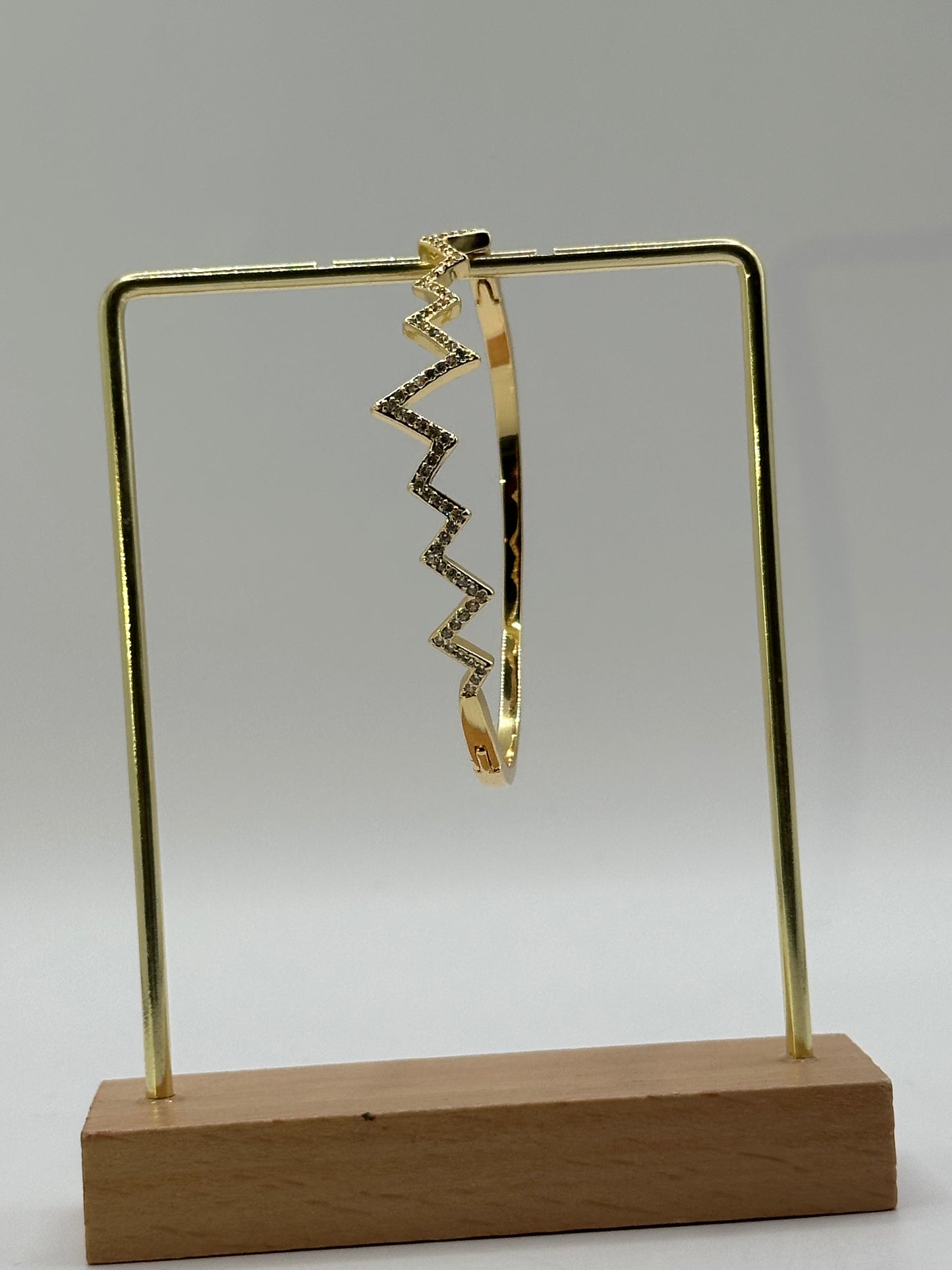 18K Gold Filled Zigzag Bangle Bracelet