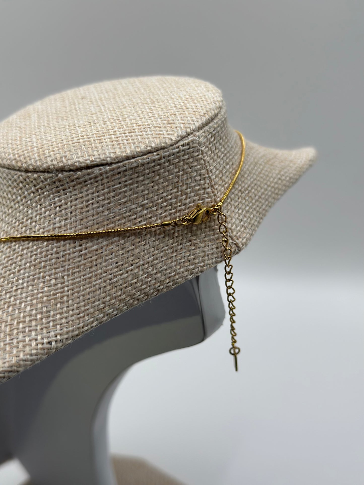 Minimalist Stainless Steel Bar Necklace - 16"+2" Gold Chain