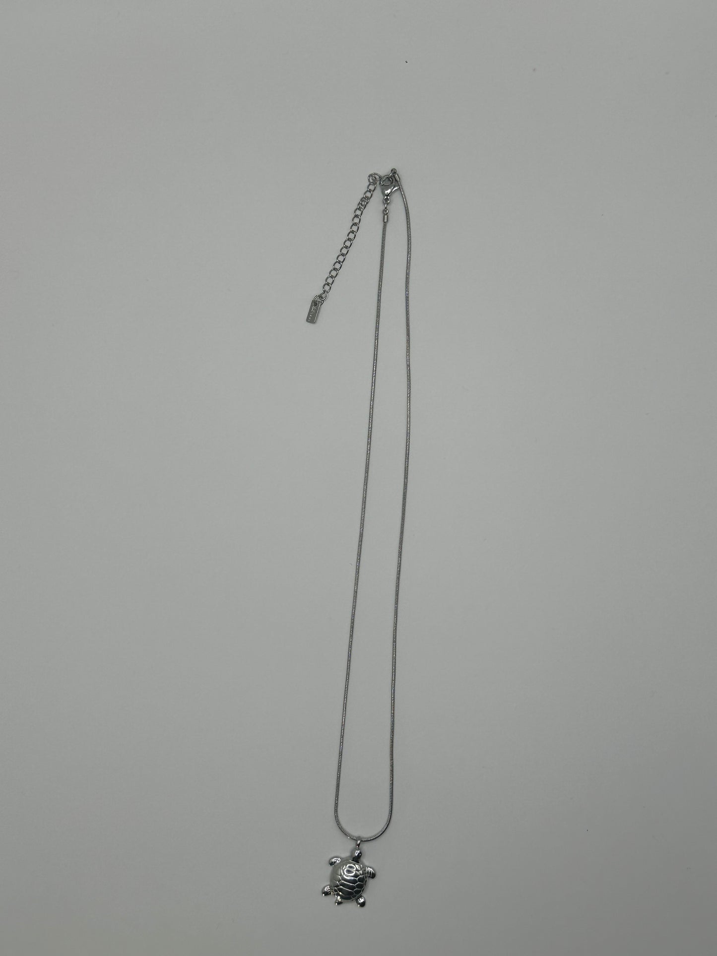 Sea Turtle Pendant Necklace – Dainty Snake Chain, Silver & Gold Tone