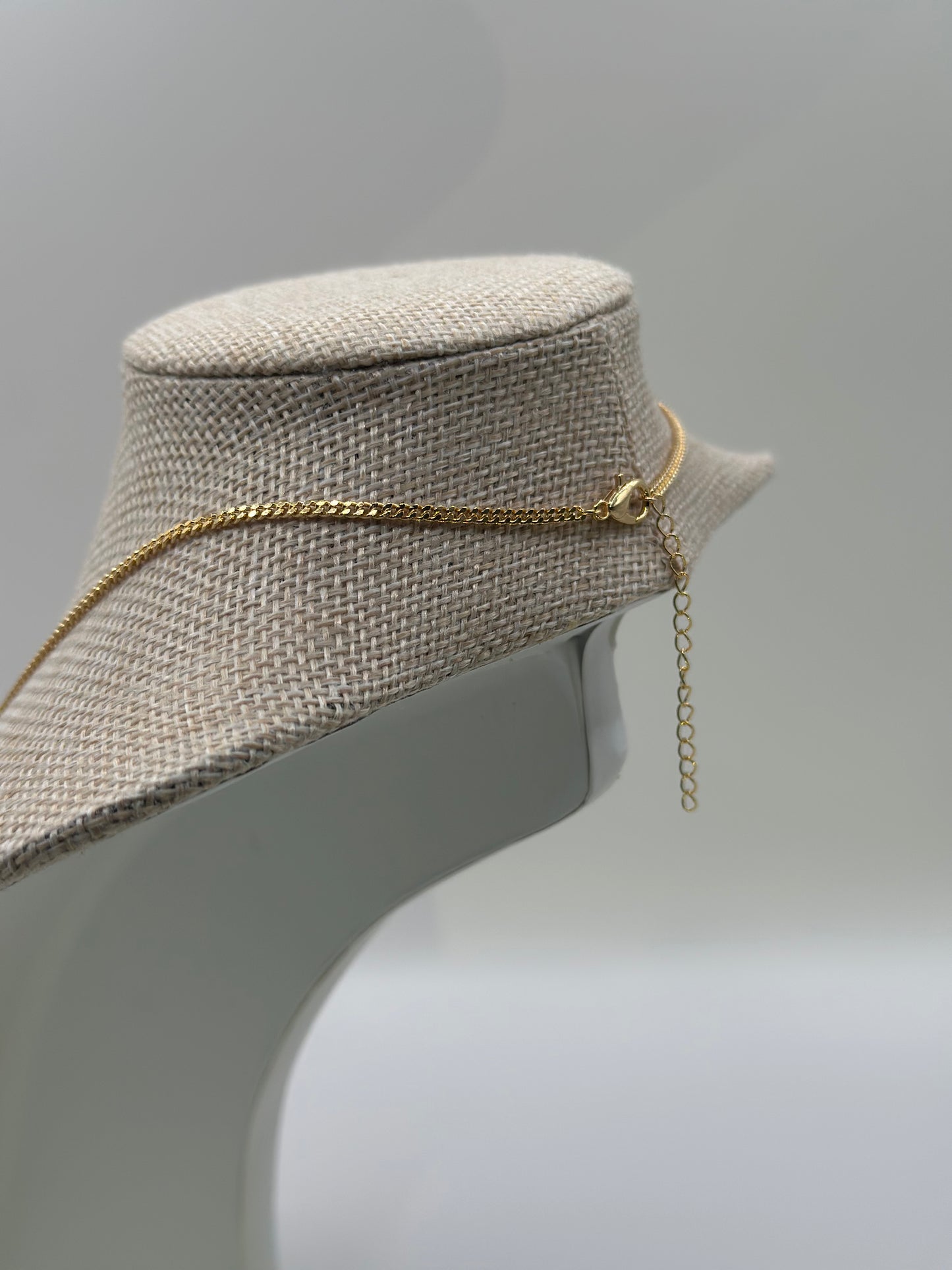 18K Gold-Dipped Curb Chain Necklace – Classic Adjustable Gold-Tone Layering Chain