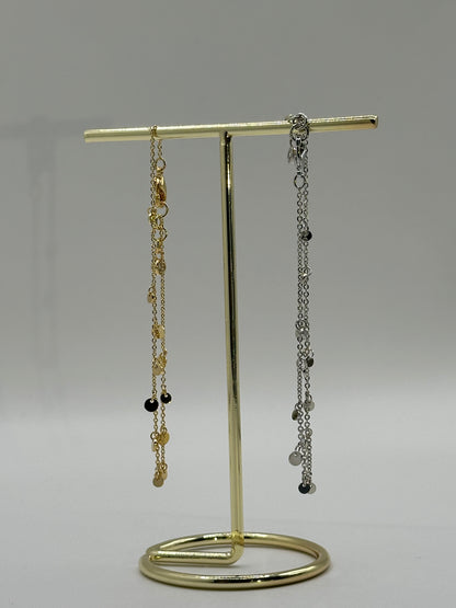 Dainty Disc Charm Bracelet | 18K Gold Dipped or White Gold Dipped