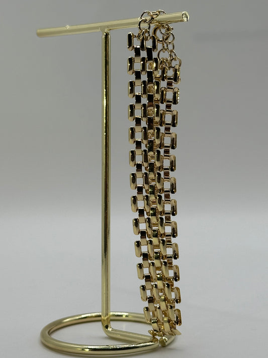 Gold Dipped Multi-Row Bracelet | Rudraax