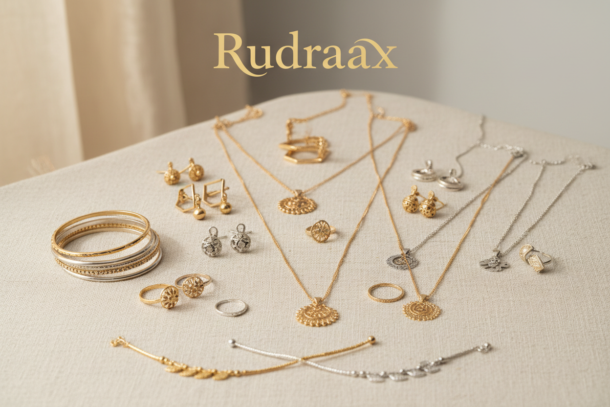 No, brand name should be Rudraax. Your background img is cool, but keep more jewelry on the display.  all traditional, minimlastic, and others